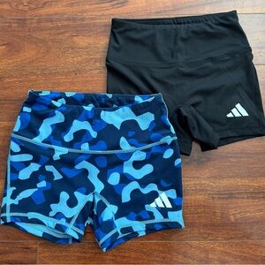 Adidas Black and Blue Camo Shorts Duo